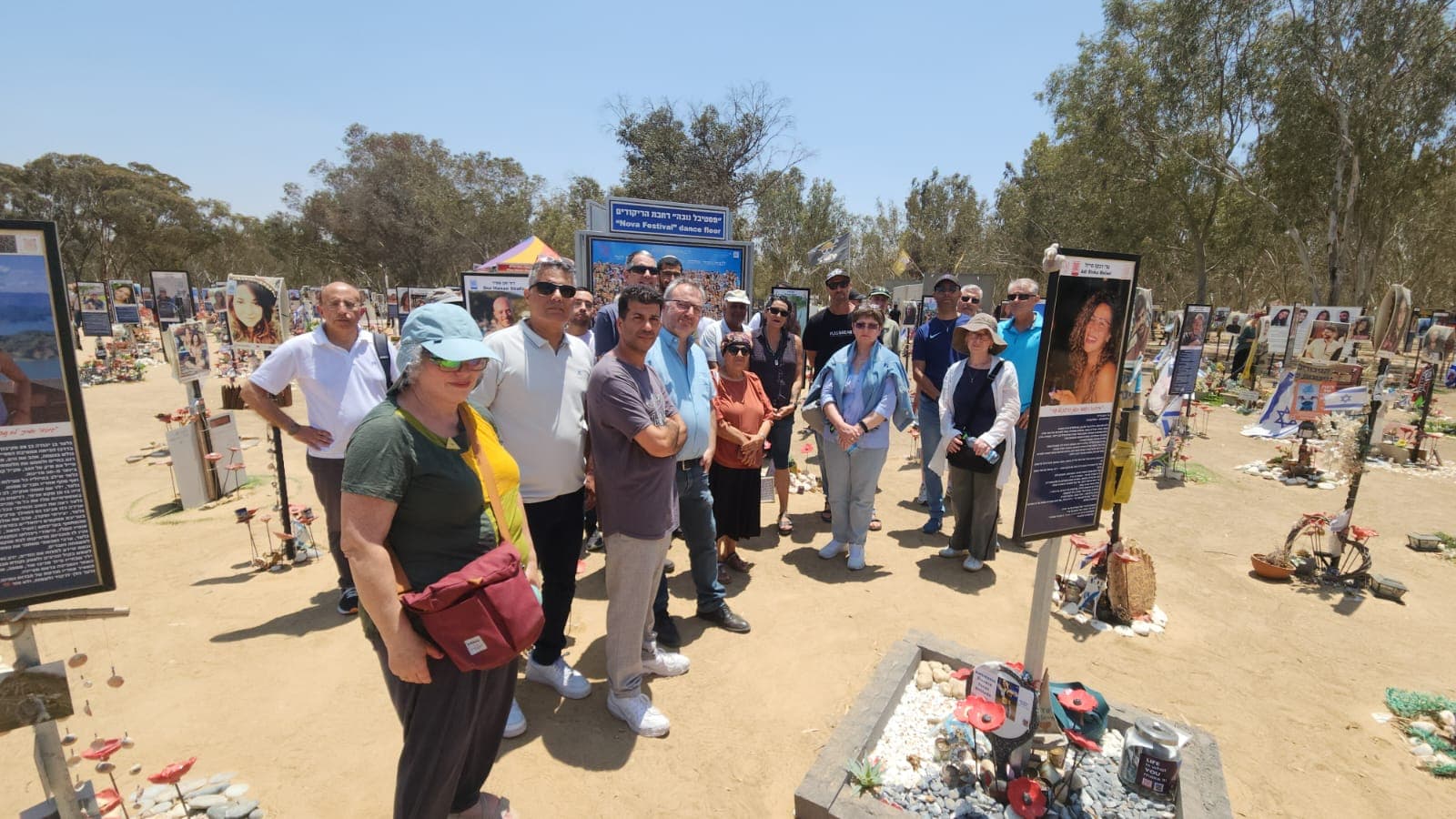 Memorial installation with community tributes