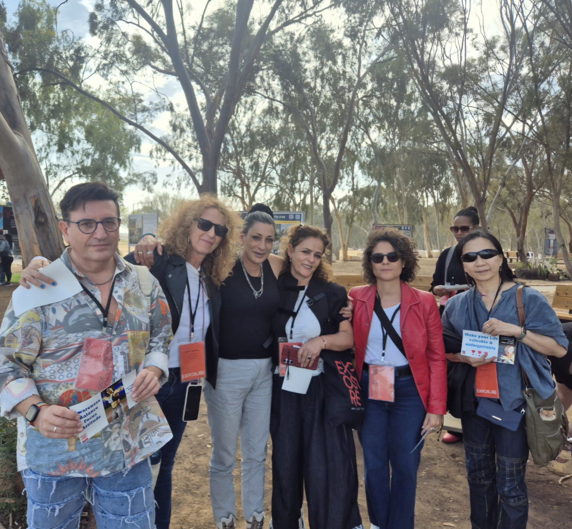 International visitors at the memorial grounds